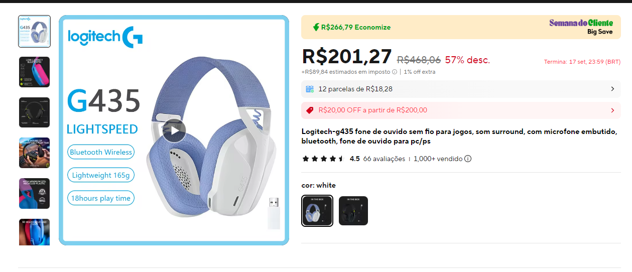 Vakinha para Headset novo