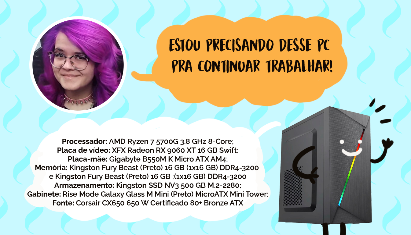 ESTOU PRECISANDO DESSE PC PRA CONTINUAR A TRABALHAR! =)