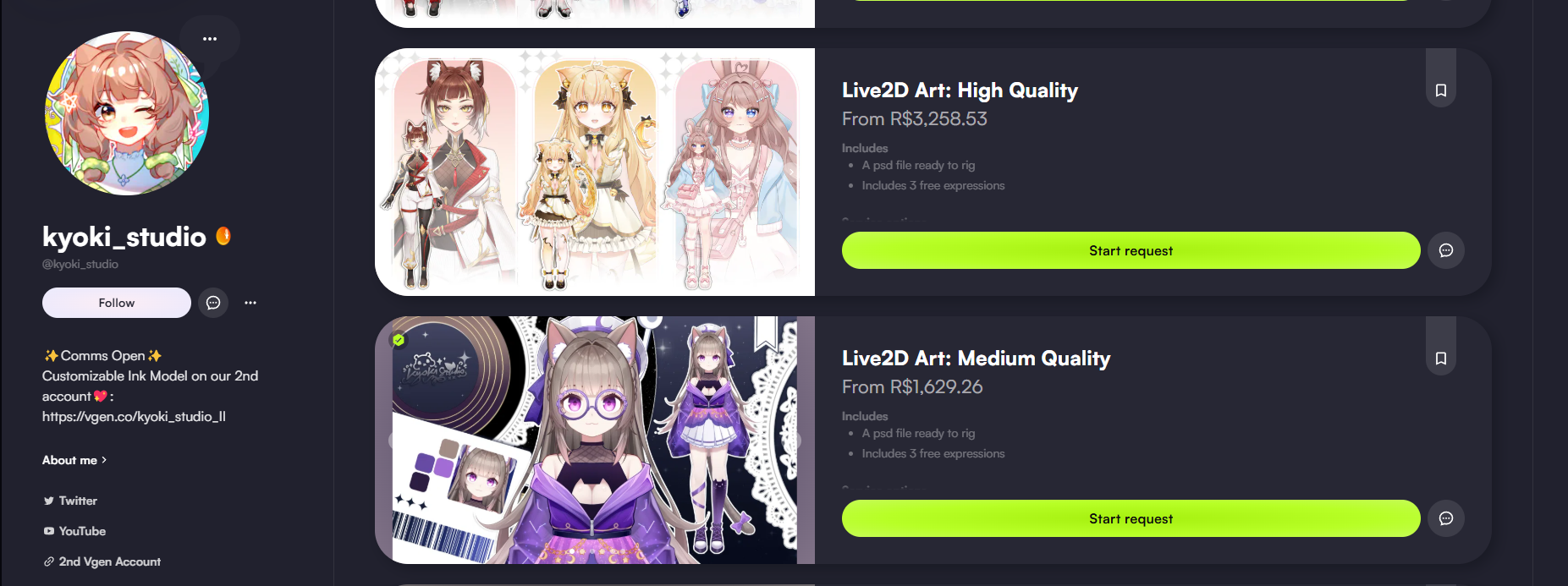 modelo vtuber do Kyoki Studio!