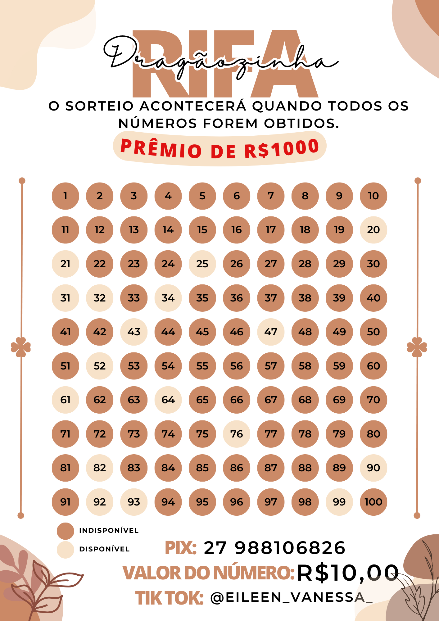 RIFA de 1 à 100